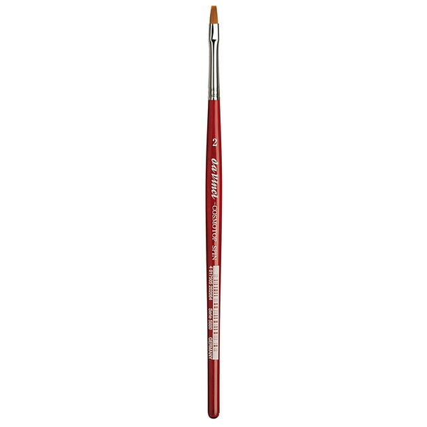 Flat Synthetic with Red Handle da Vinci Watercolor Series 5880 CosmoTop Spin Paint Brush 5880-02 Size 2